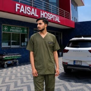Multiple Zip Male Scrubs